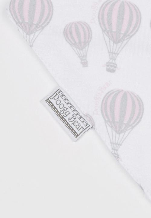 Poogy Bear - Hot Air Balloon Bib Mid Pink