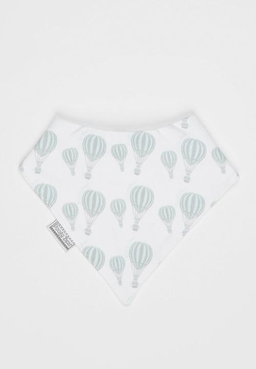 Poogy Bear - Hot Air Balloon Bib Aqua