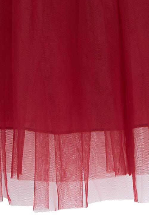 Pop Candy - Mesh Skirt Dark Red