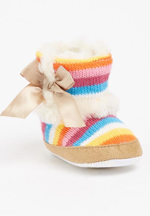 Pop Candy - Striped Boot Multi-colour