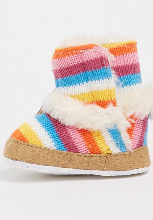 Pop Candy - Striped Boot Multi-colour