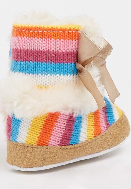 Pop Candy - Striped Boot Multi-colour