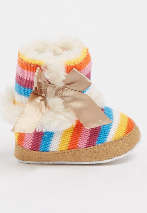 Pop Candy - Striped Boot Multi-colour