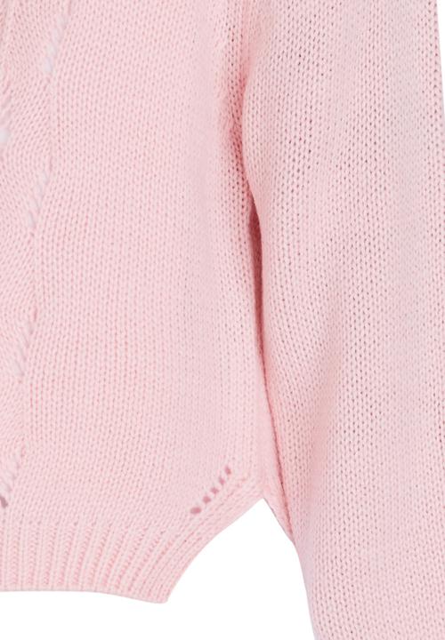 Pop Candy - Pointelle Jumper Pale Pink