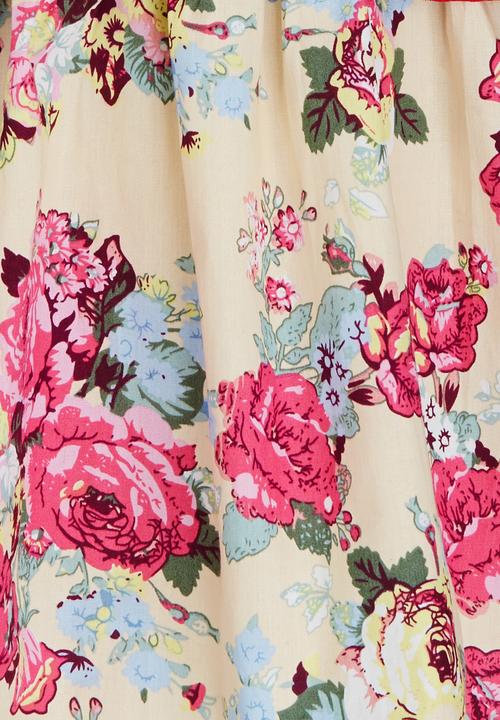 Pop Candy - Floral dress Cream