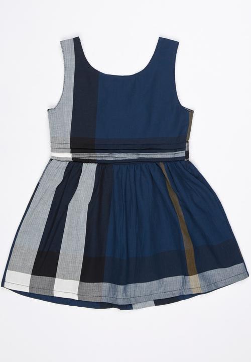 Pop Candy - Check Dress Navy