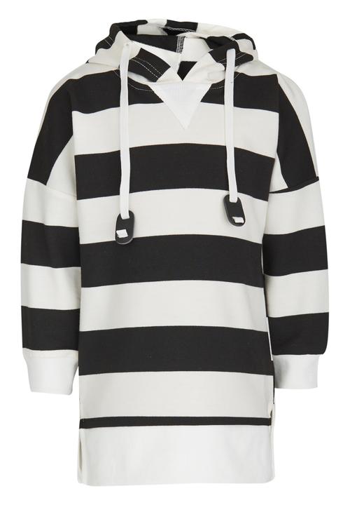 Pop Candy - Hooded Dress Black and White