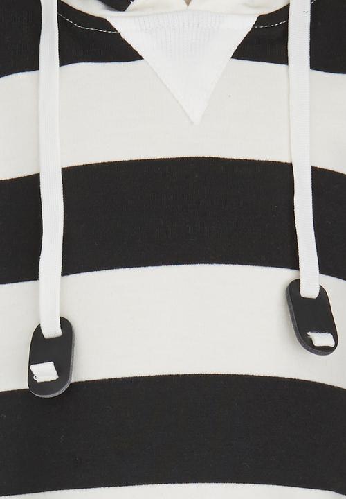 Pop Candy - Hooded Dress Black and White
