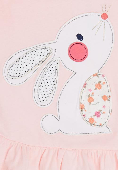 Pop Candy - Bunny Peplum Tee Mid Pink