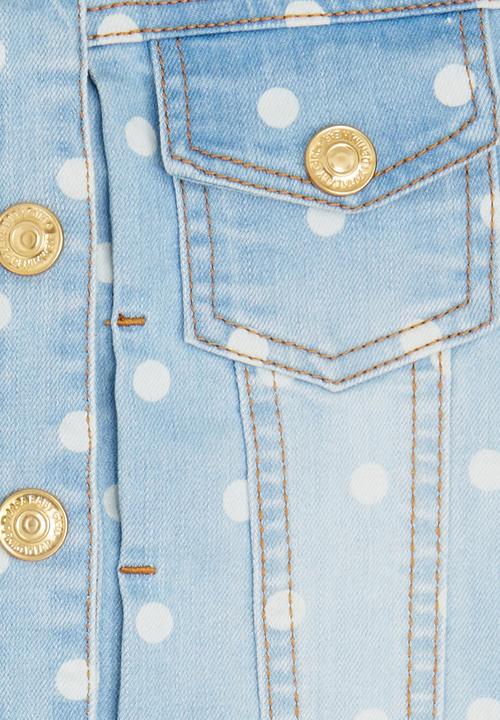 Pop Candy - Girls Denim Jacket Pale Blue