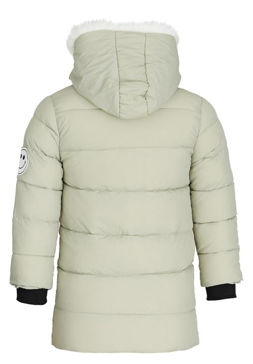 Pop Candy - Longer Length Puffer Jacket Light Green