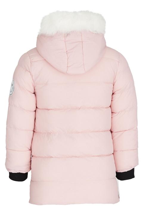 Pop Candy - Longer Length Puffer Jacket Pale Pink