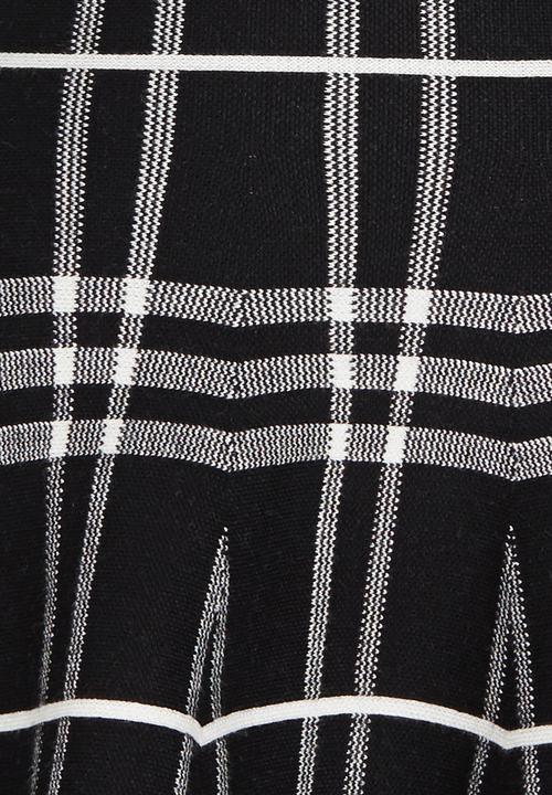Pop Candy - Check Skirt Black