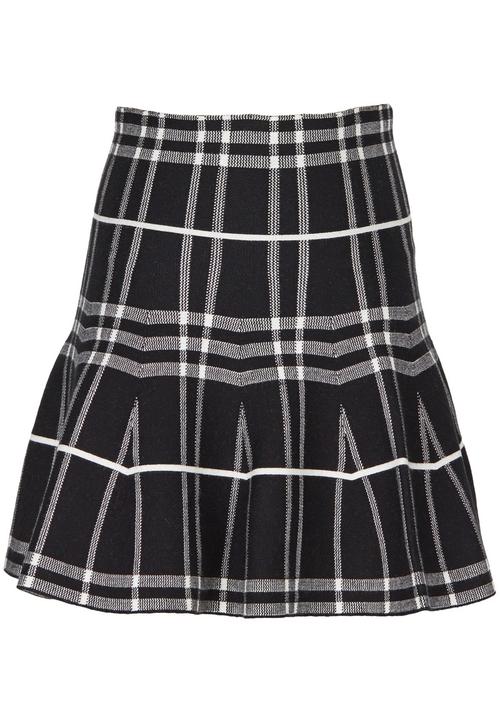 Pop Candy - Check Skirt Black