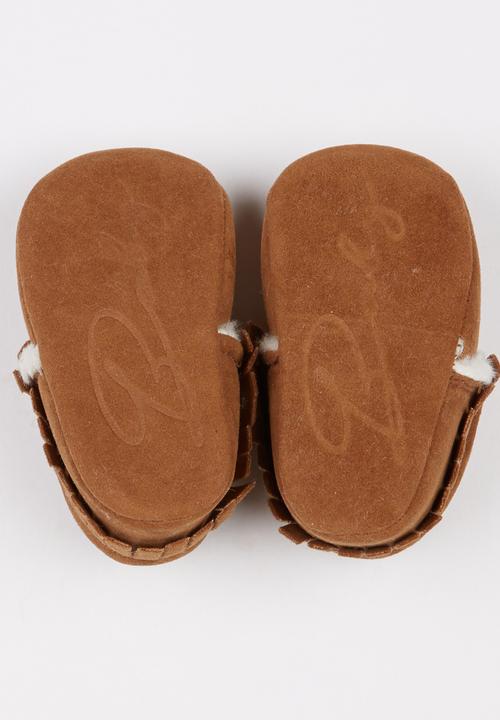 Pop Candy - Fur Lined Moccasins Mid Brown