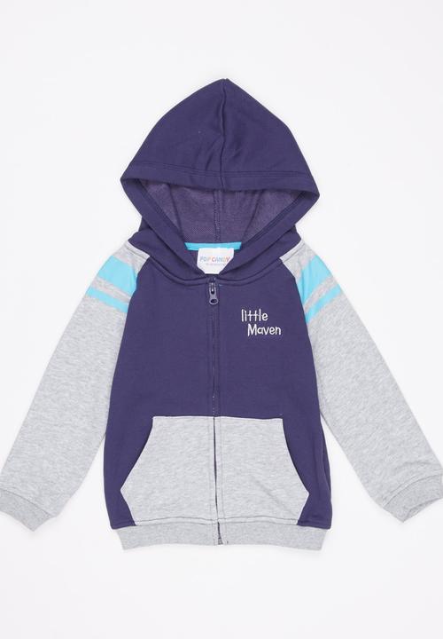 Pop Candy - Colourblock Hoodie Multi-colour