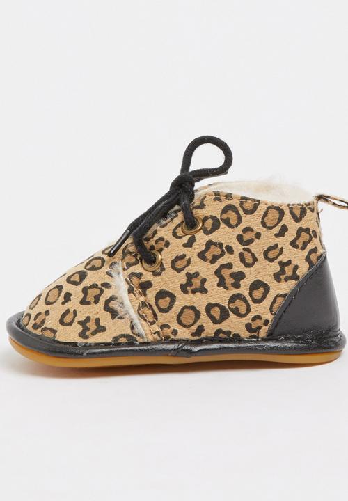 Pop Candy - Animal Print Lace Up Boot Multi-colour