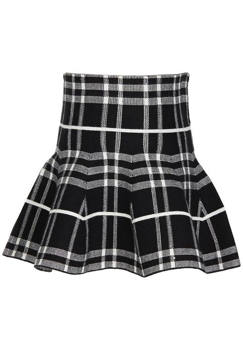 Pop Candy - Check Skirt Black