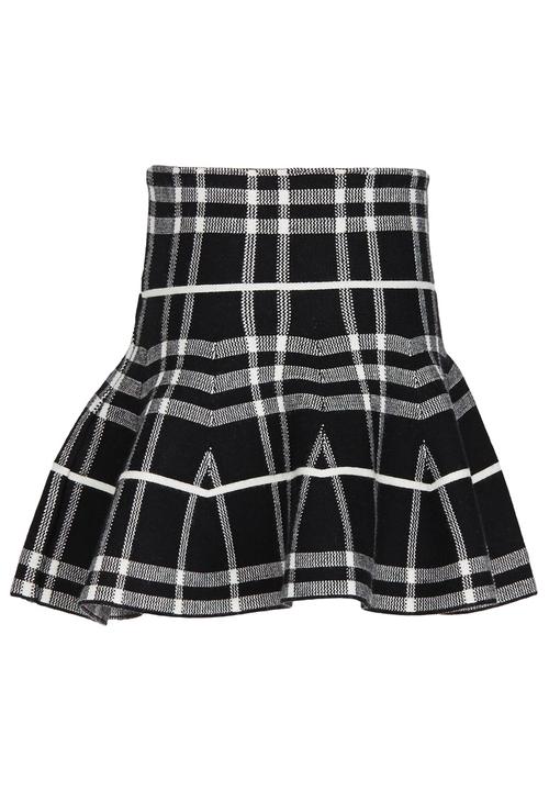 Pop Candy - Check Skirt Black