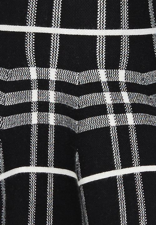 Pop Candy - Check Skirt Black