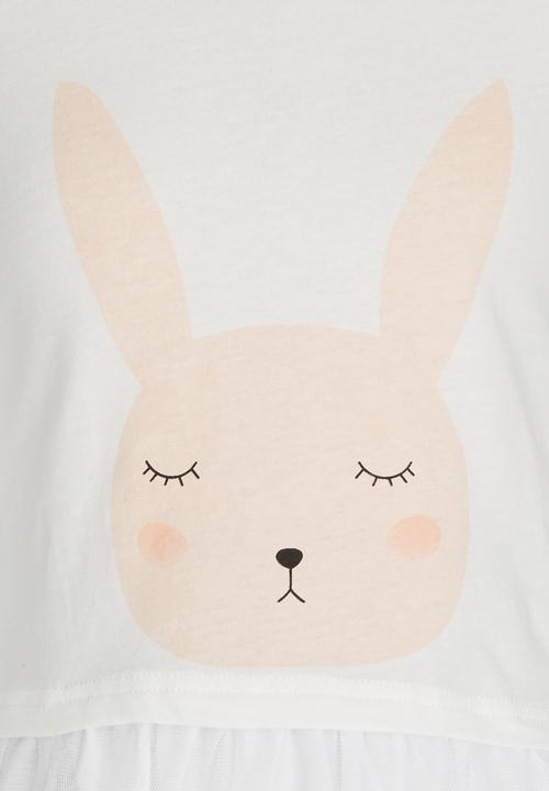 Pop Candy - Mesh Trim Tee White