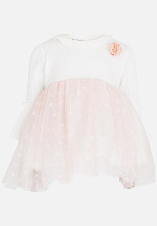 Pop Candy - Tulle Combo Dress Pale Pink