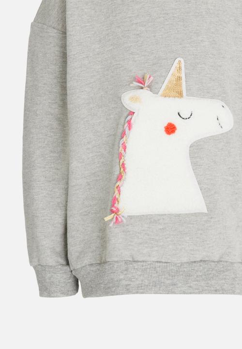 Pop Candy - Unicorn sweat top - grey