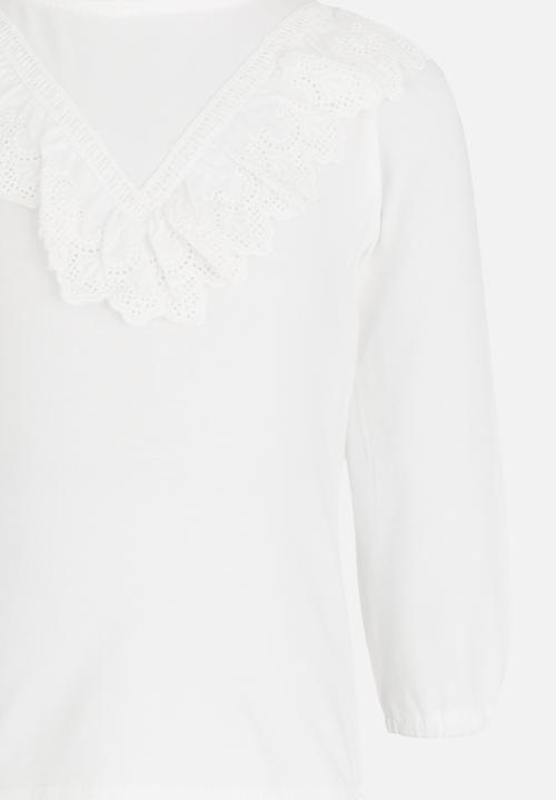 Pop Candy - Long Sleeve Blouse White