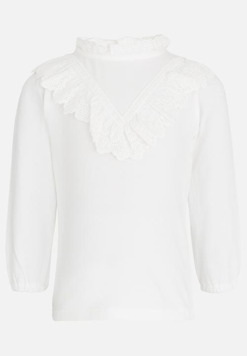 Pop Candy - Long Sleeve Blouse White