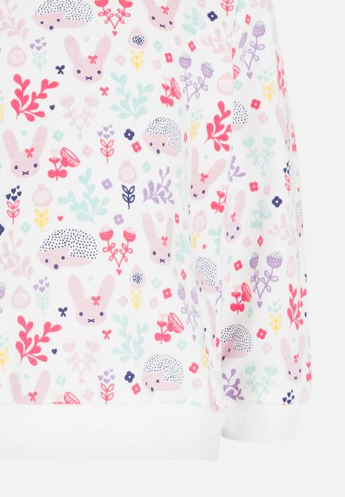Pop Candy - Printed Long Sleeve Sweat Top Multi-colour