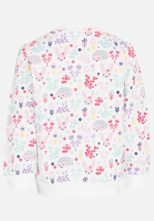 Pop Candy - Printed Long Sleeve Sweat Top Multi-colour
