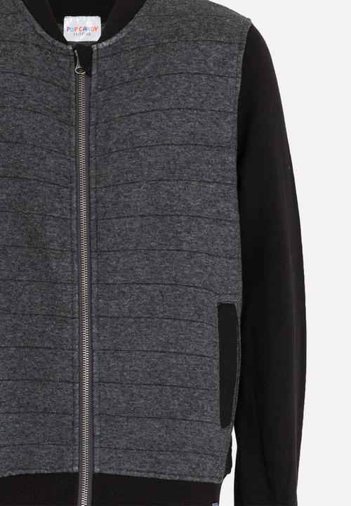 Pop Candy - Colour block bomber jacket - dark grey 