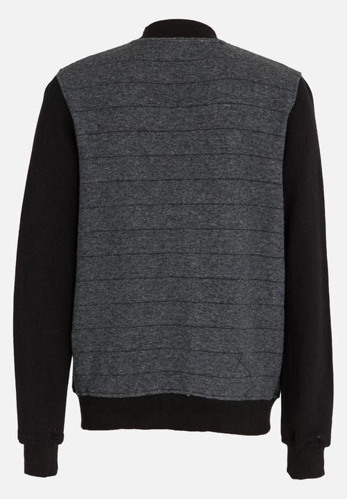 Pop Candy - Colour block bomber jacket - dark grey 