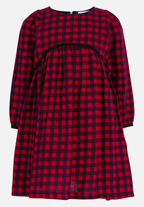 Pop Candy - Long Sleeve Printed Dress Red