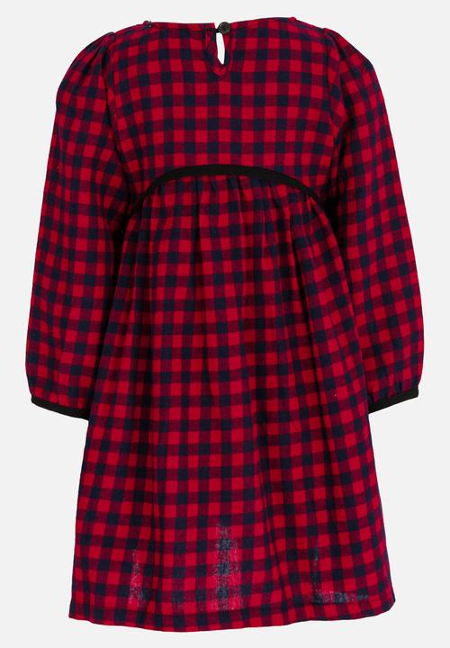 Pop Candy - Long Sleeve Printed Dress Red