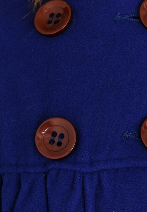 Pop Candy - Girls Hooded  Coat Cobalt