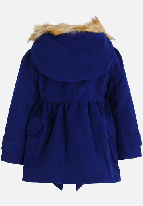 Pop Candy - Girls Hooded  Coat Cobalt