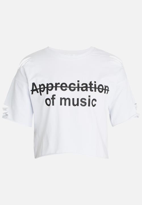 Pop Candy - Girls Statement Tee White