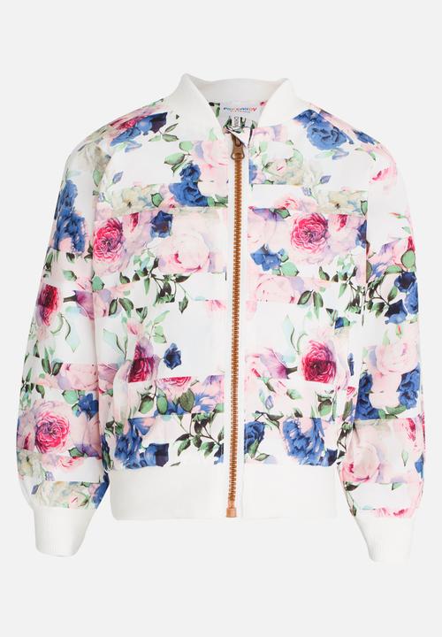 Pop Candy - Printed Bomber Jacket Mid Pink