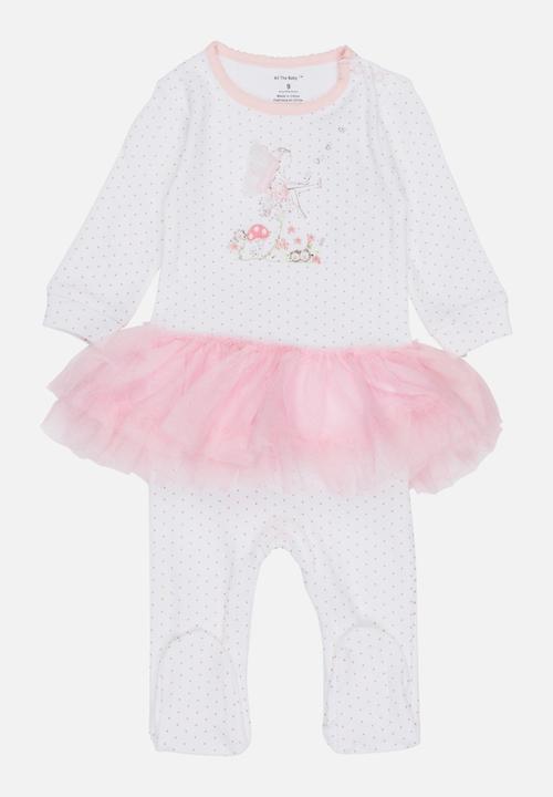 Pop Candy - Printed Tutu Sleepsuit Pale Pink