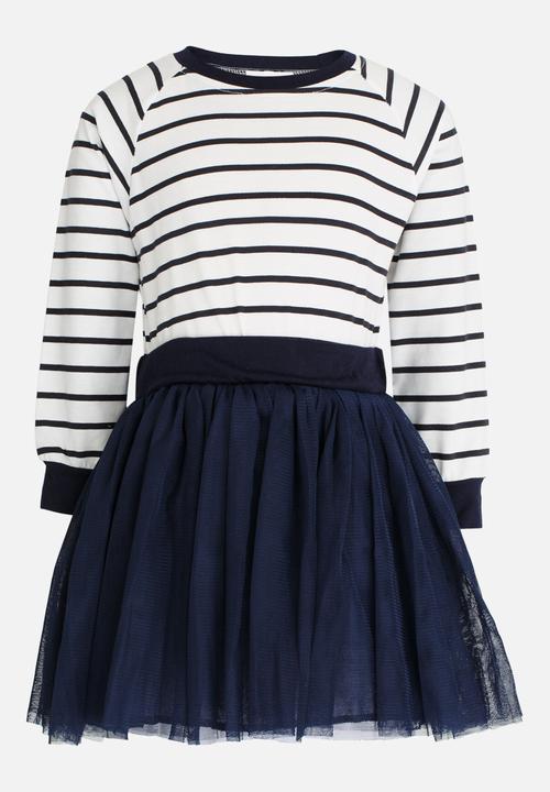 Pop Candy - Long Sleeve Tutu Dress Navy