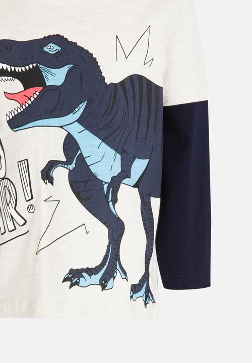 Pop Candy - Dino Printed Tee Cream