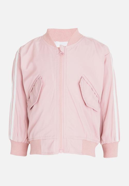 Pop Candy - Girls  Baseball Jacket Pale Pink
