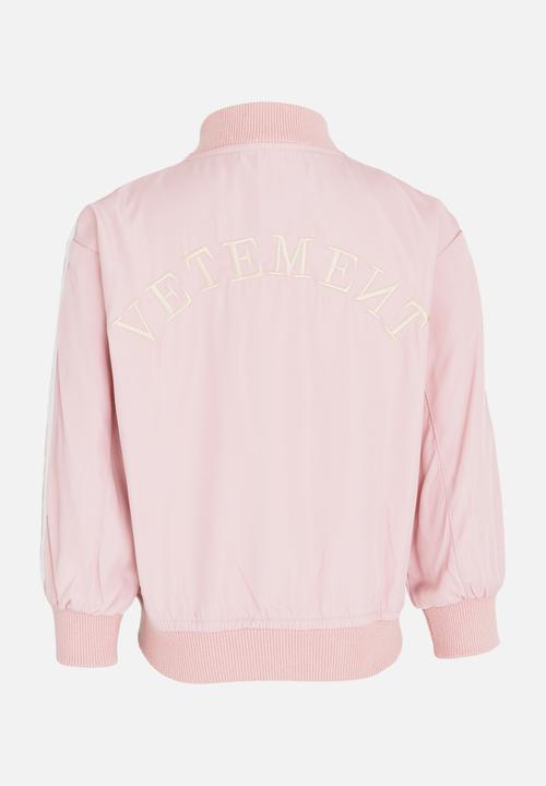 Pop Candy - Girls  Baseball Jacket Pale Pink