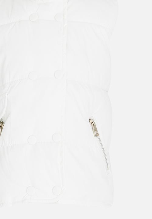 Pop Candy - Girls Puffer Vest White
