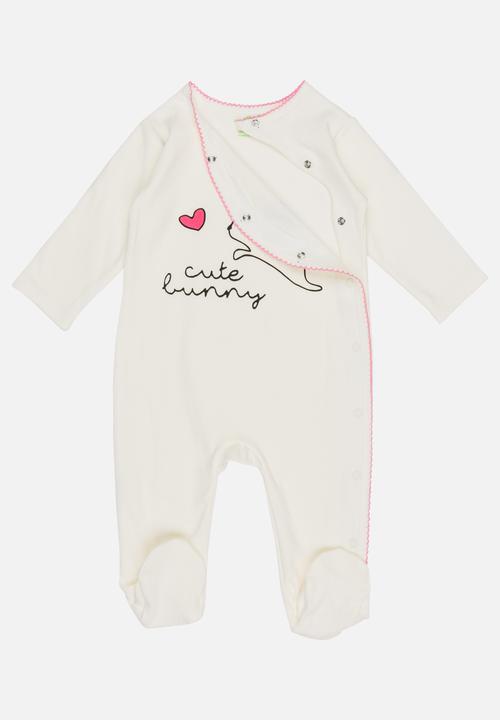 Pop Candy - 2 Pack Printed Bodysuit Set Off White