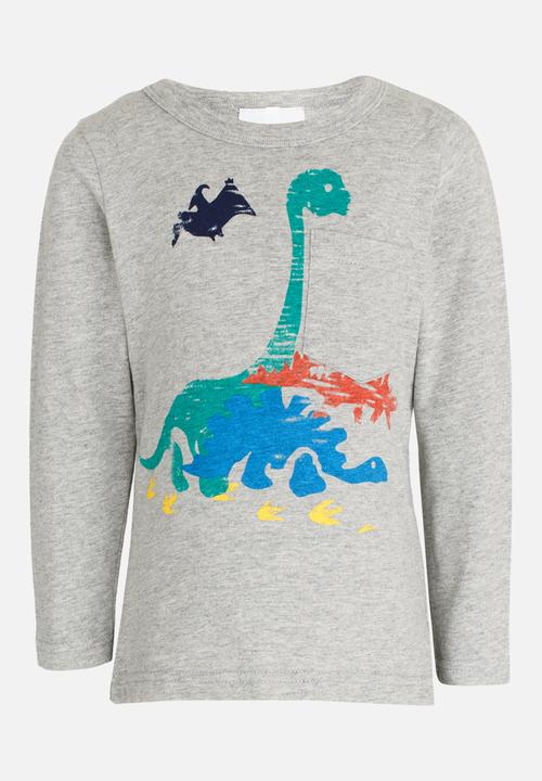 Pop Candy - Printed Tee Grey Melange