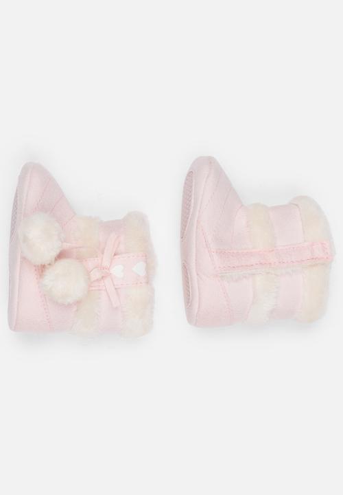 Pop Candy - Pom Pom boots - pale pink
