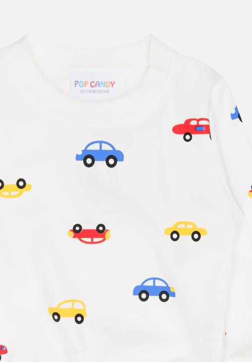 Pop Candy - Boys Long Sleeve Sweat Top White