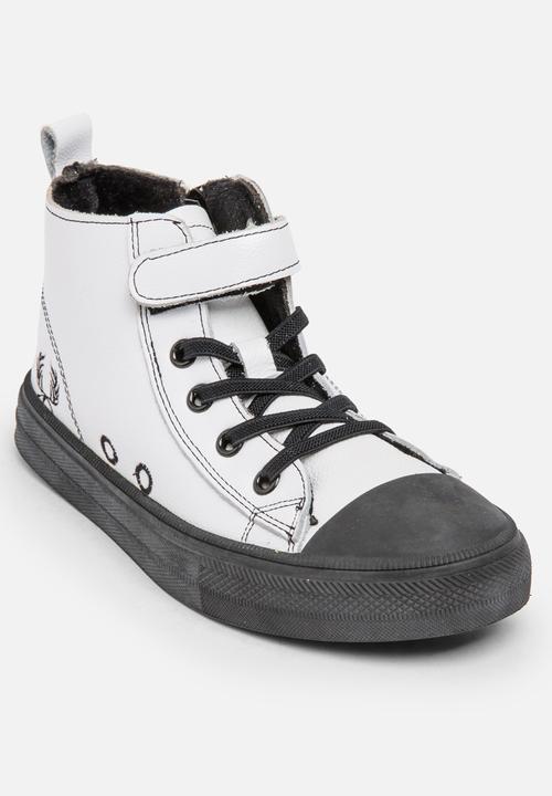 Pop Candy - Boys Hi Top Sneaker White